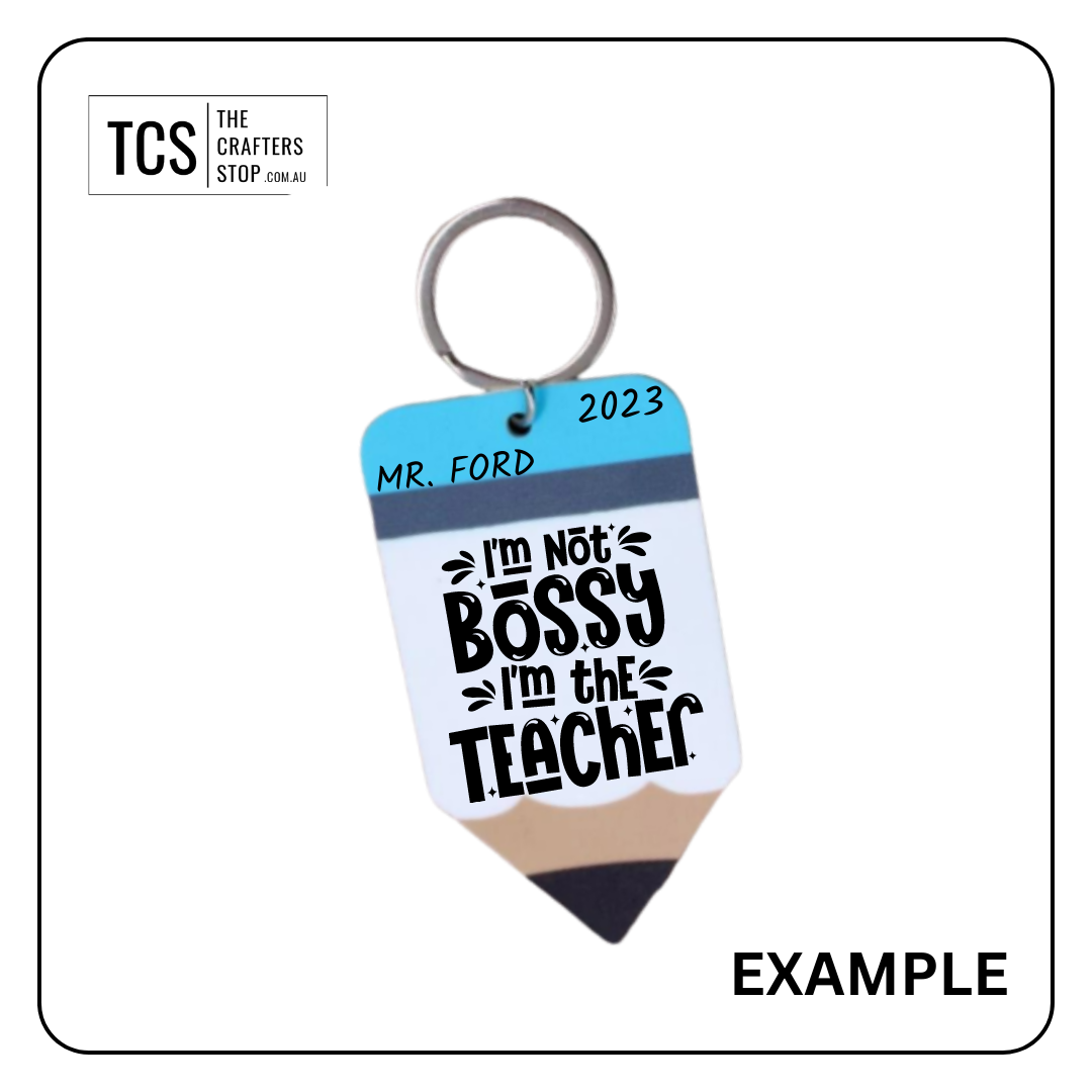 Acrylic Pencil Keyrings - Perfect for teachers gift