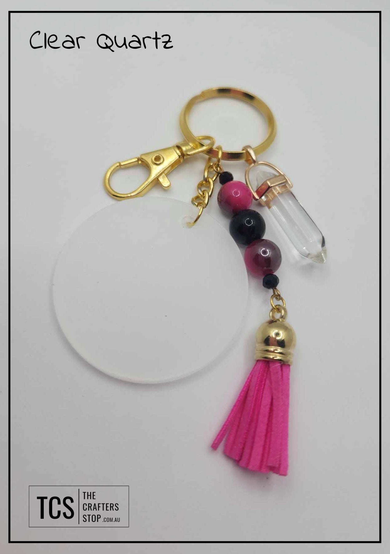 Crystal DT Keyring with Acrylic Blank