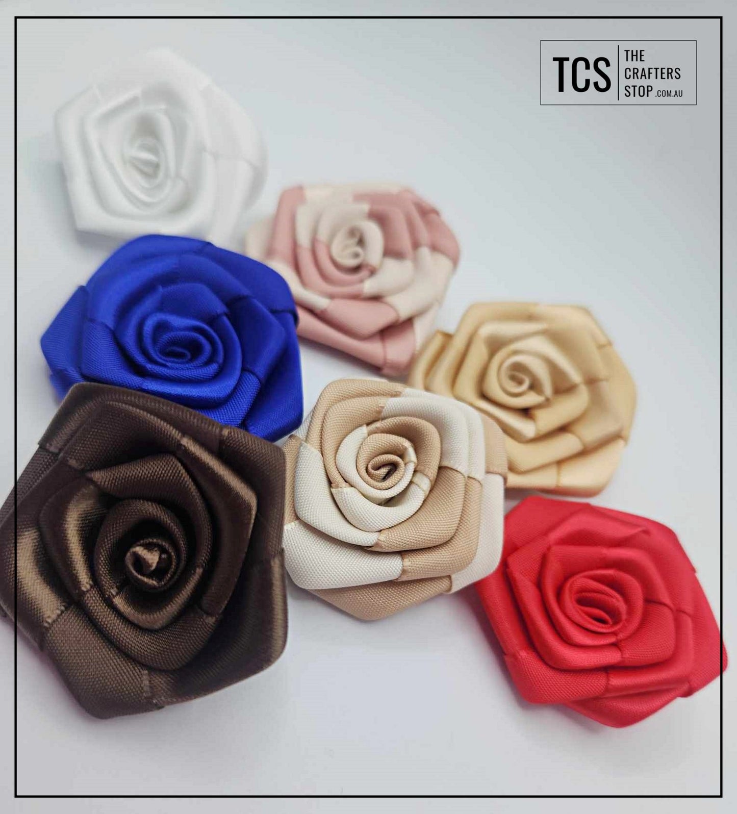 Large Fabric Roses Craft Flowers (X5 Pack)