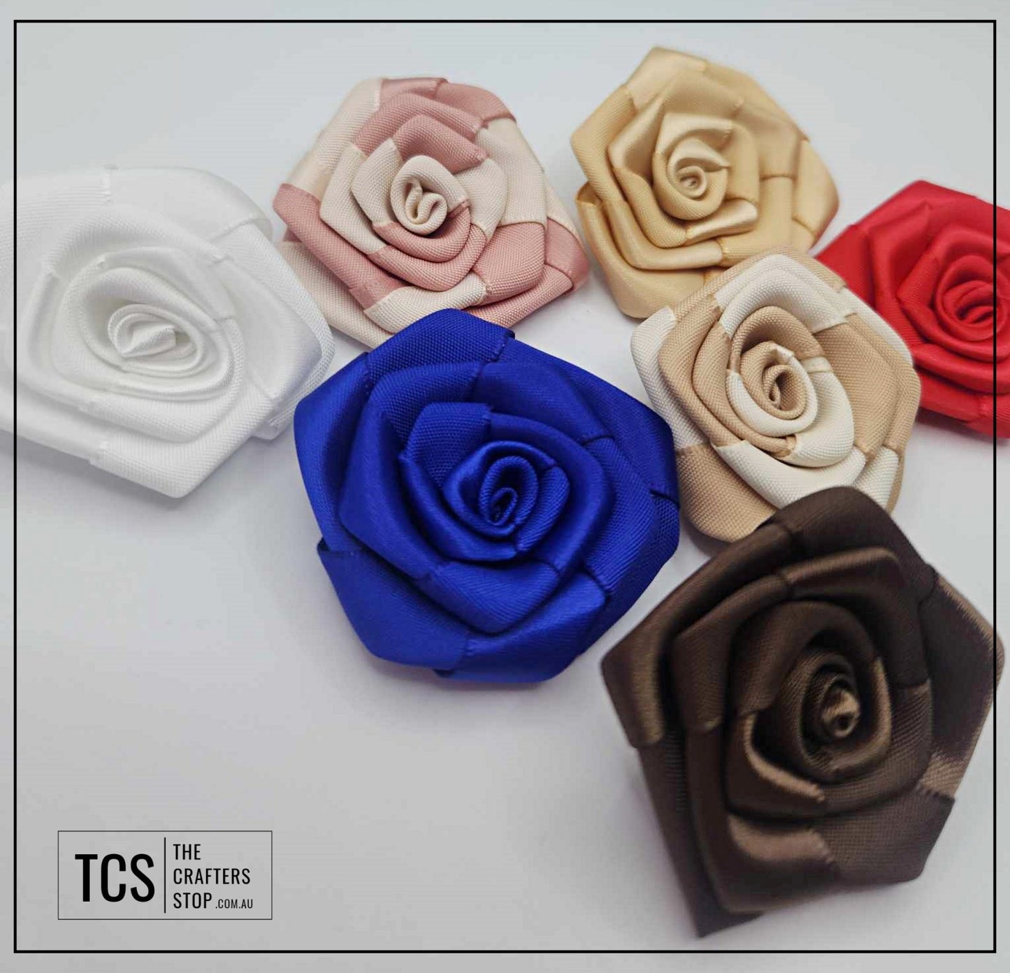 Large Fabric Roses Craft Flowers (X5 Pack)