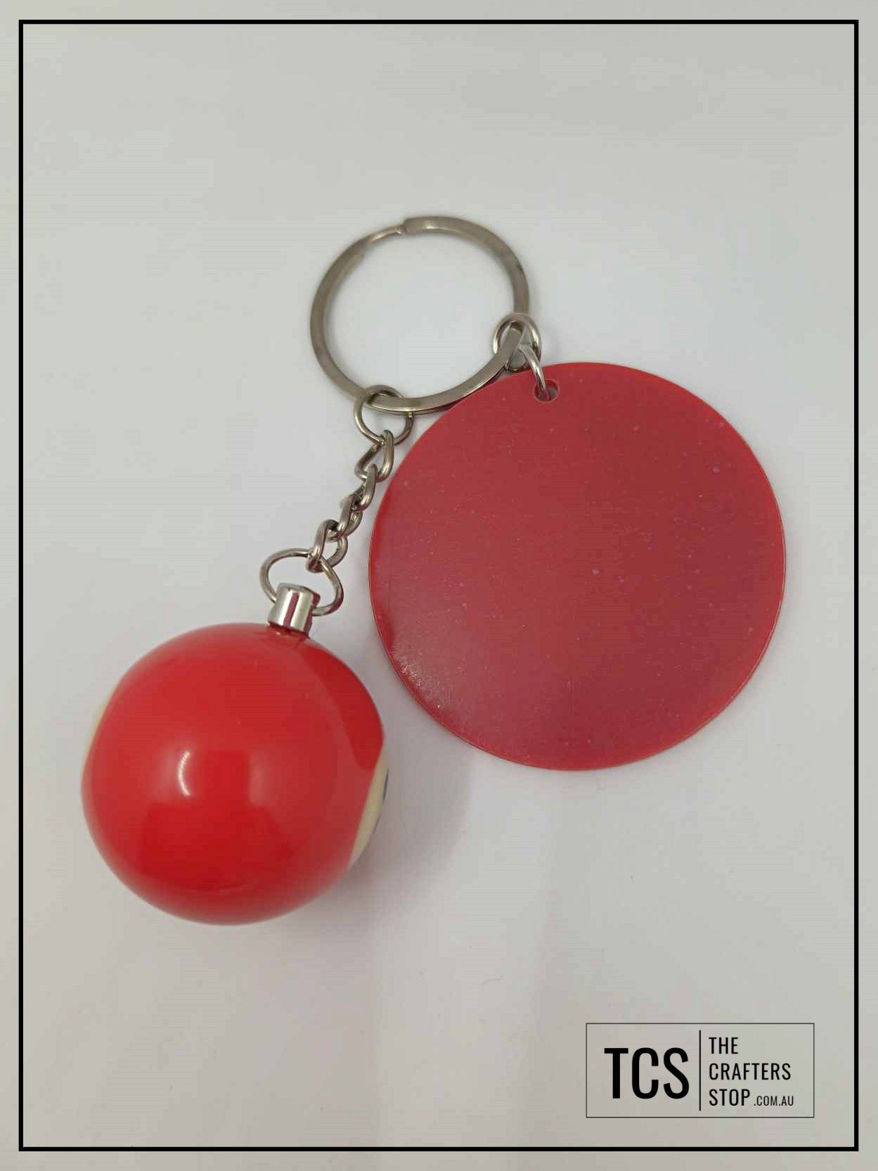 Eight Ball/Snooker Acrylic Keyring (Fathers Day Gift)