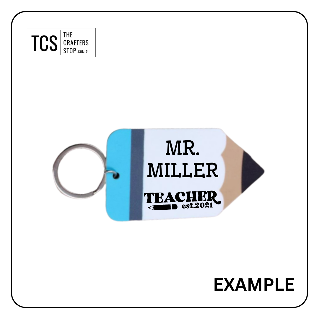 Acrylic Pencil Keyrings - Perfect for teachers gift