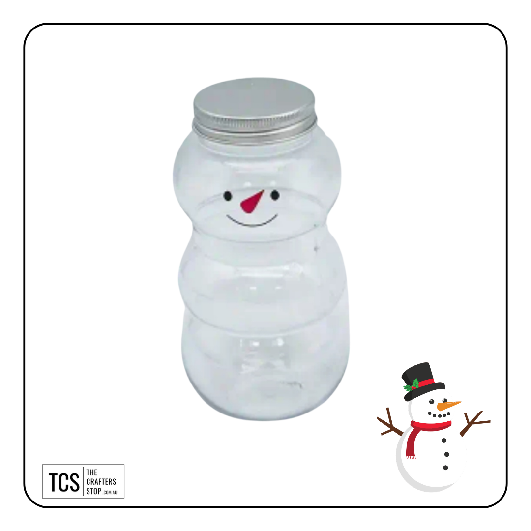 Decorative Christmas Snowman Plastic Bottle