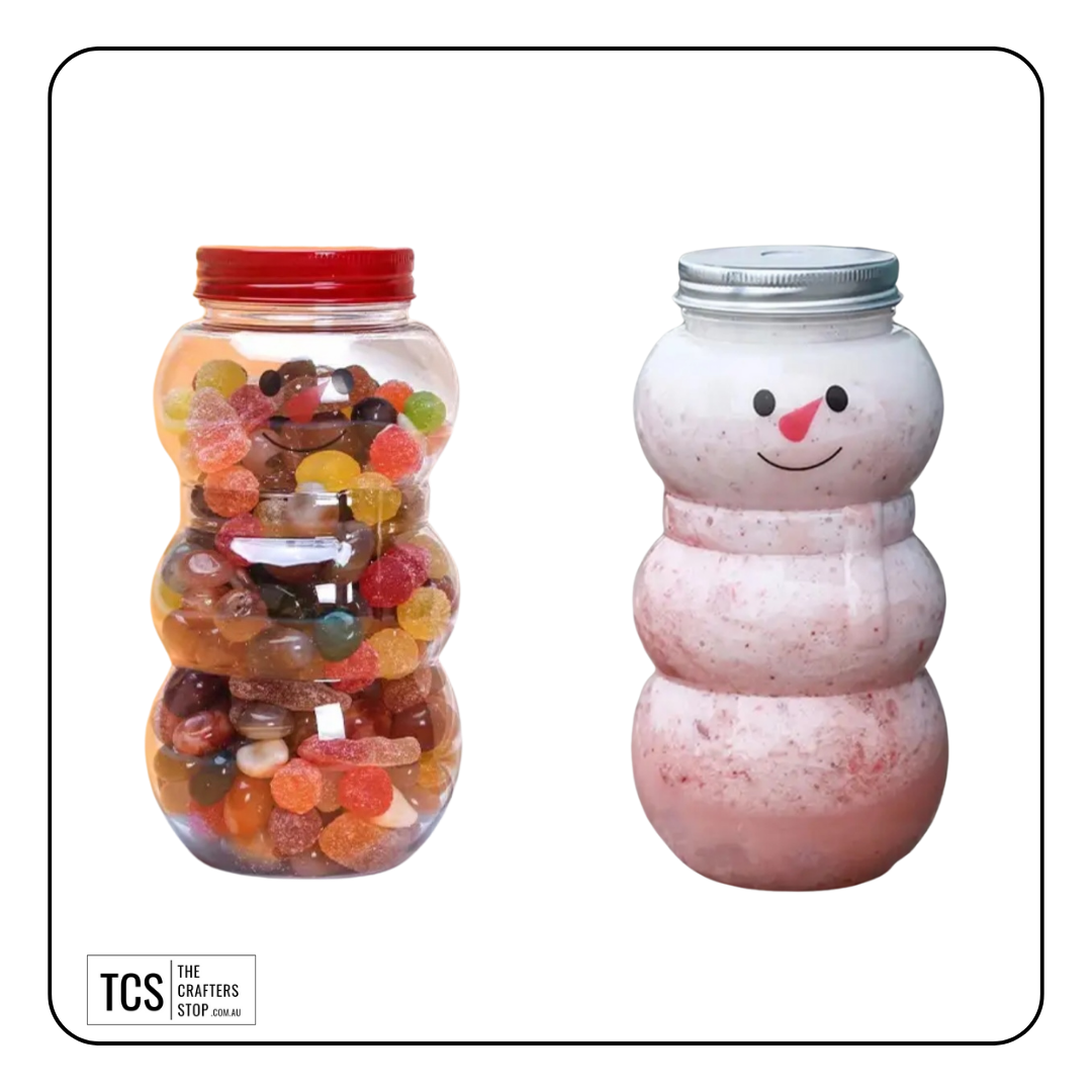 Decorative Christmas Snowman Plastic Bottle