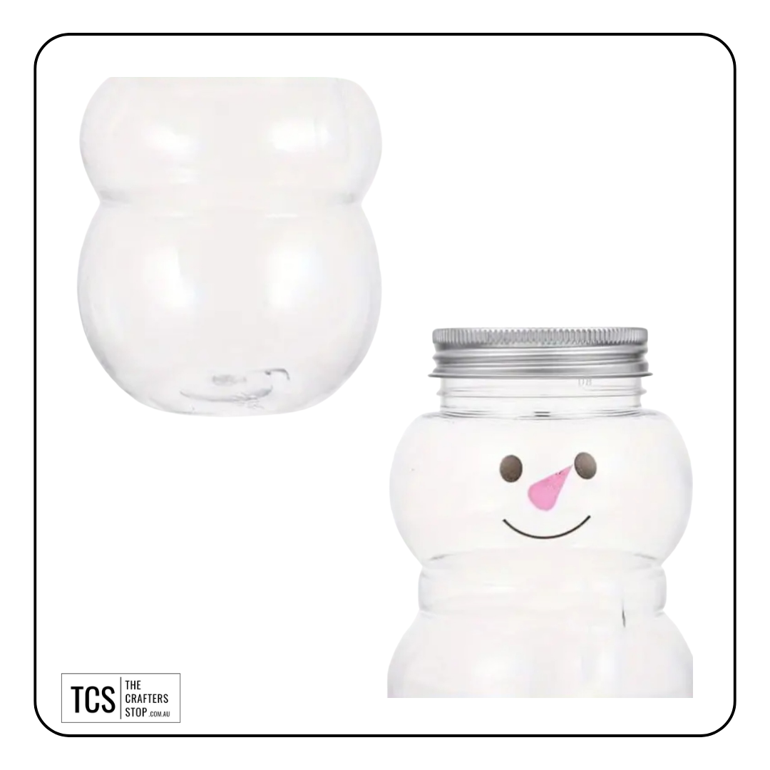 Decorative Christmas Snowman Plastic Bottle