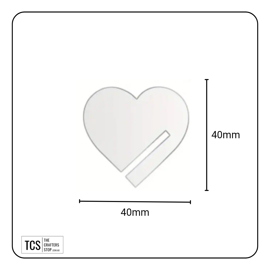 Heart Shaped Acrylic Drink Tags