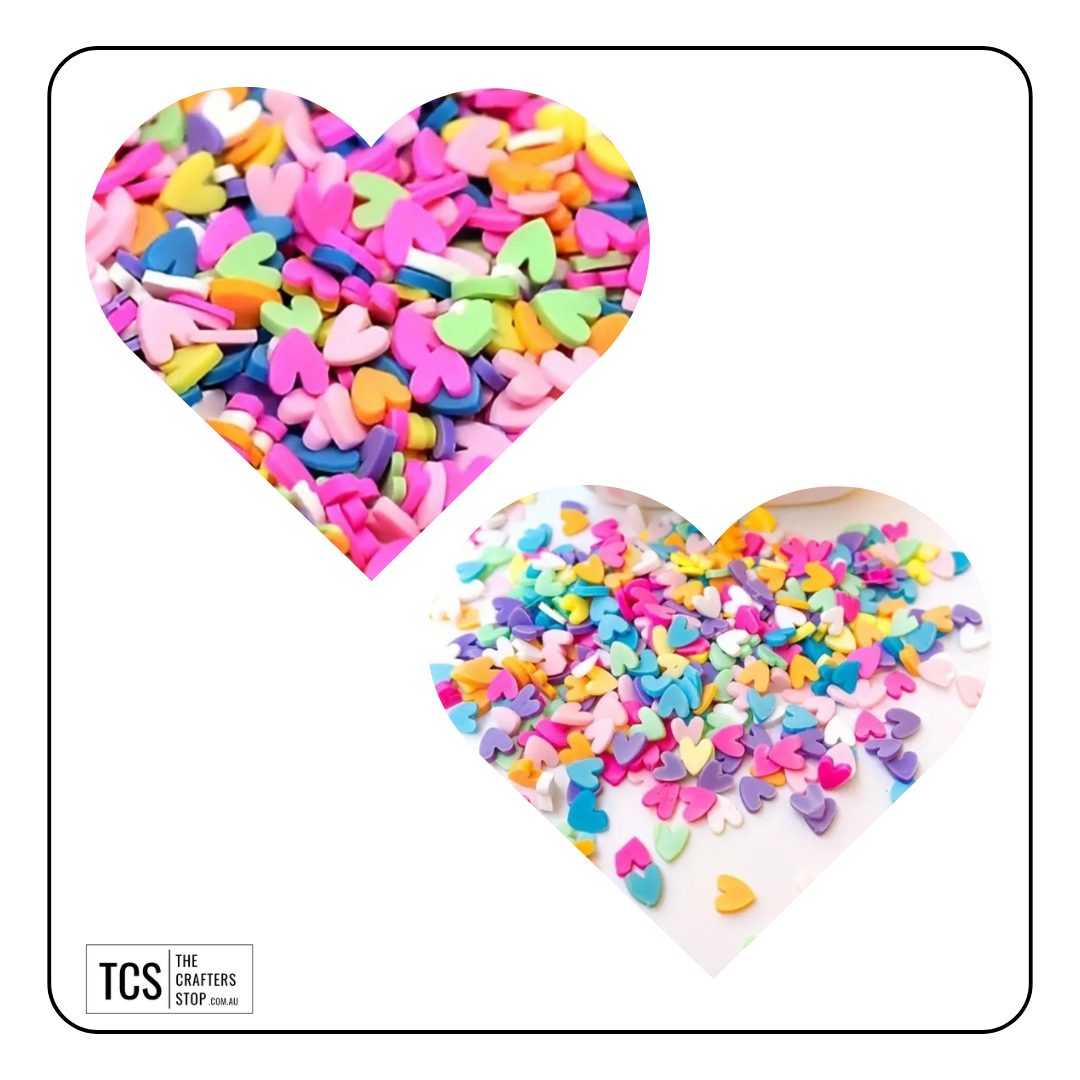 Polymer Clay Heart Slices Add-ins