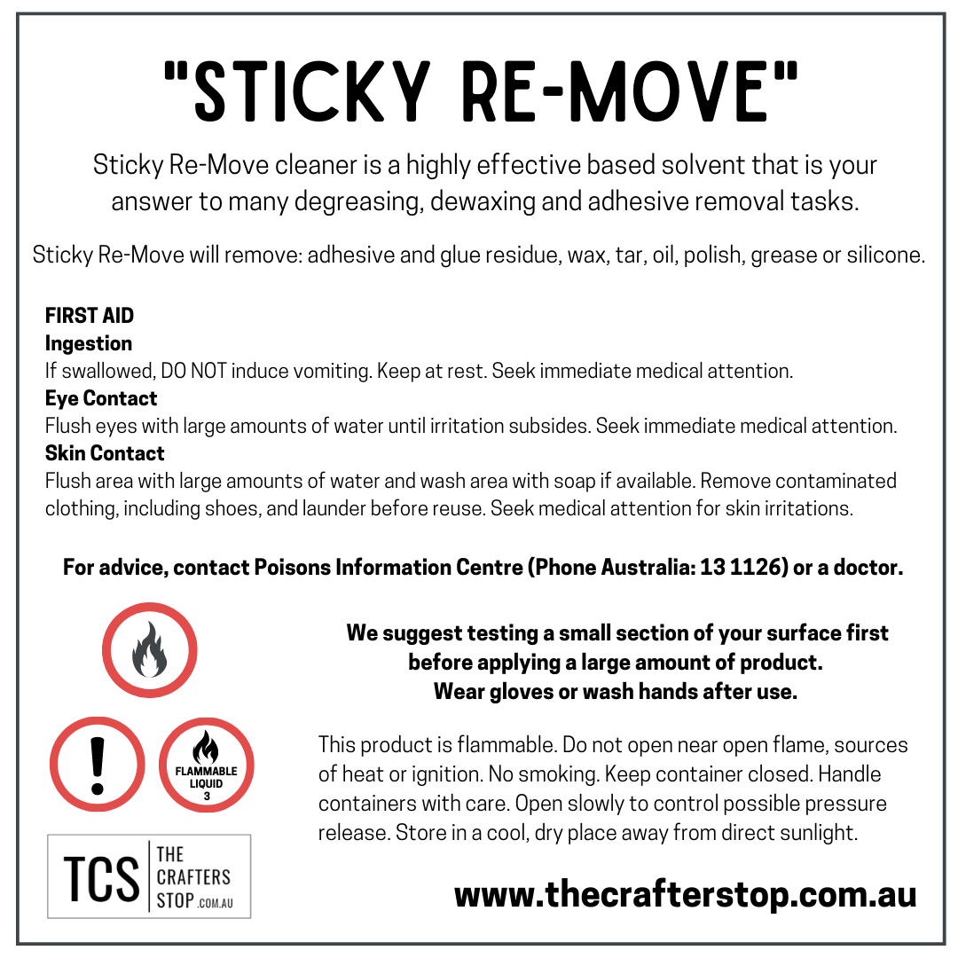 Sticky Re-Move 120ml - Sticky Adhesive Residue Remover