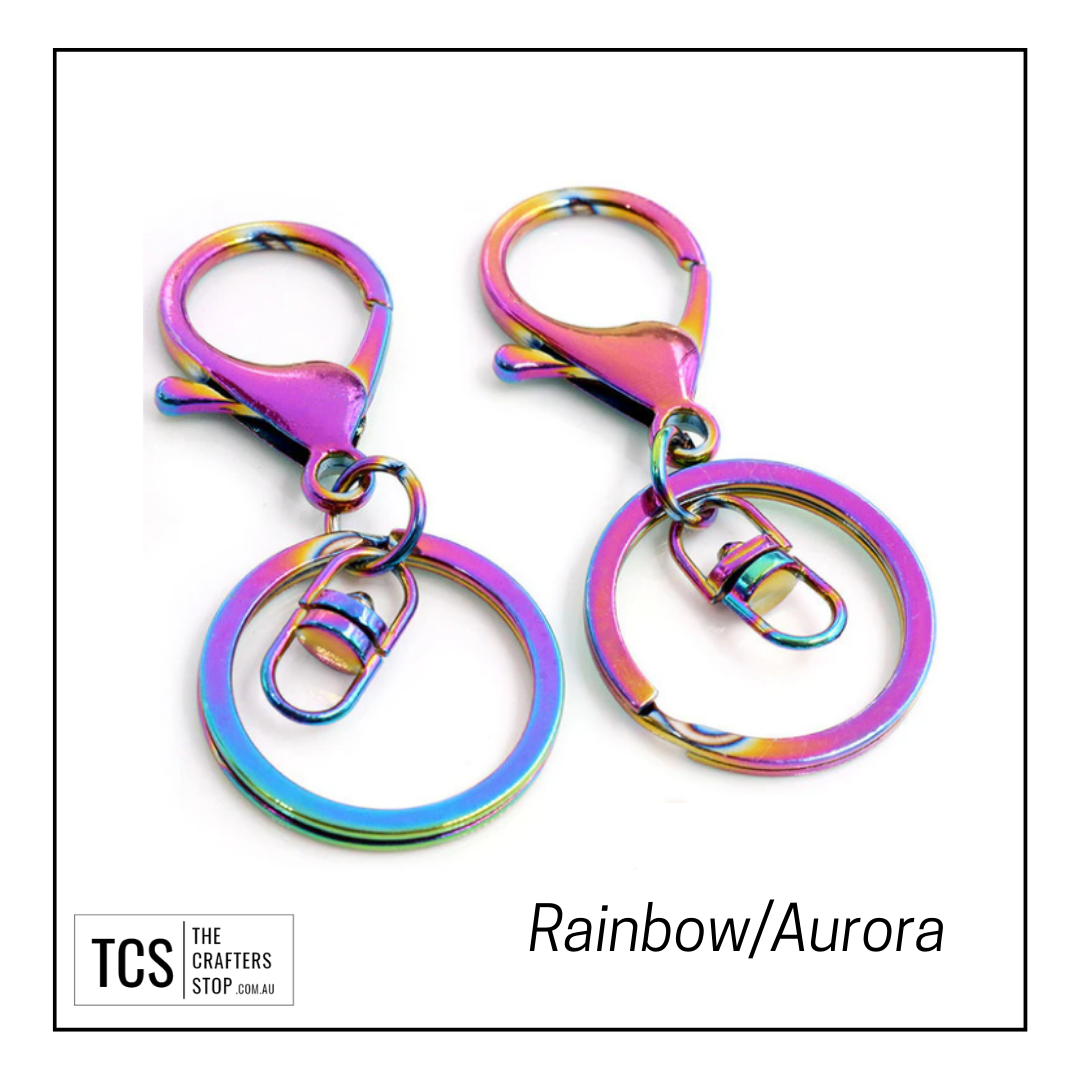 Keyring with Lobster Claw and Swivel Clasps
