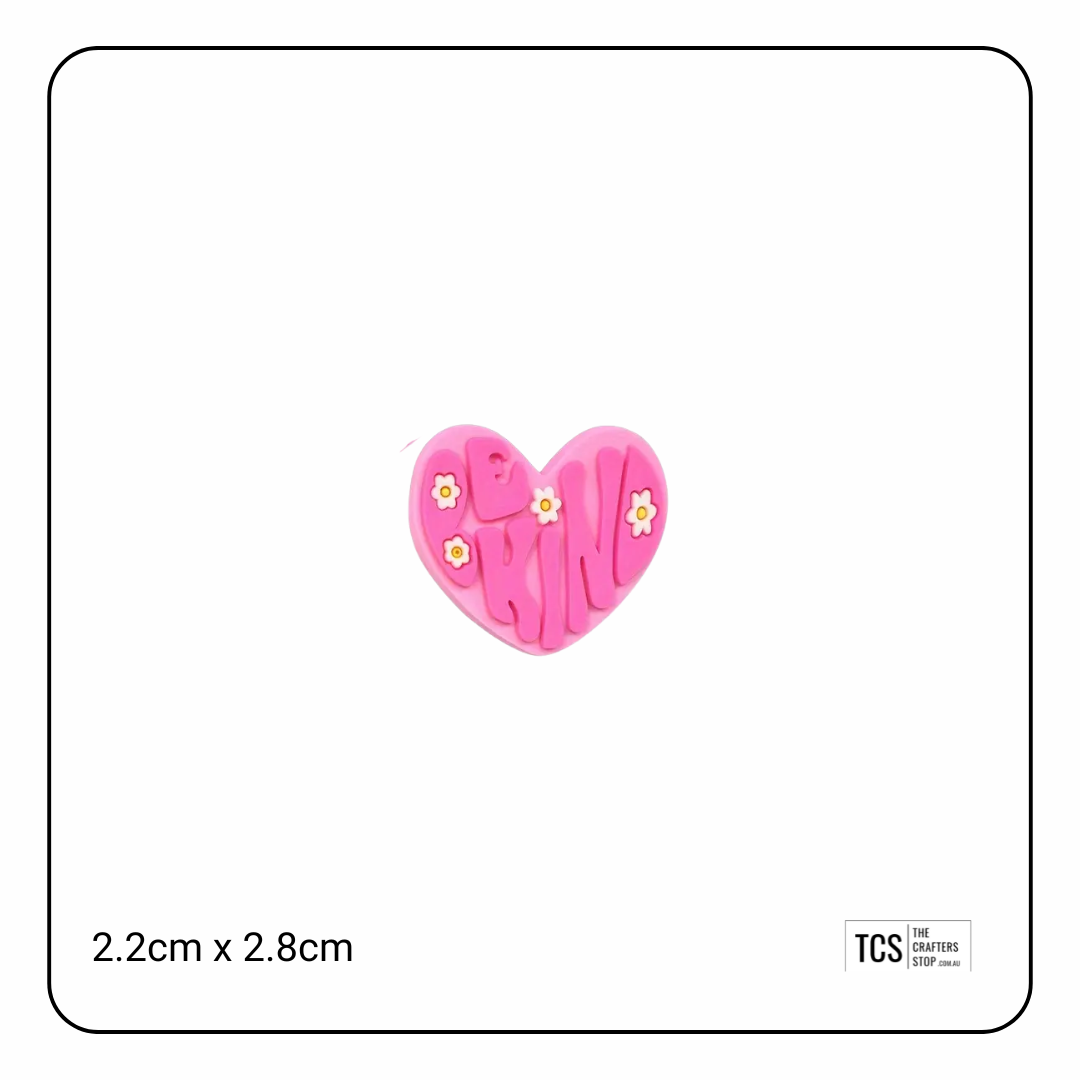 "Be Kind" Heart Focal Beads