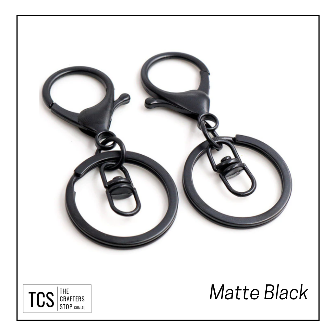 Keyring with Lobster Claw and Swivel Clasps