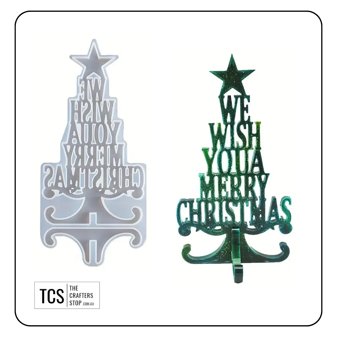 Resin Silicone Christmas Mould "We Wish You A Merry Christmas"