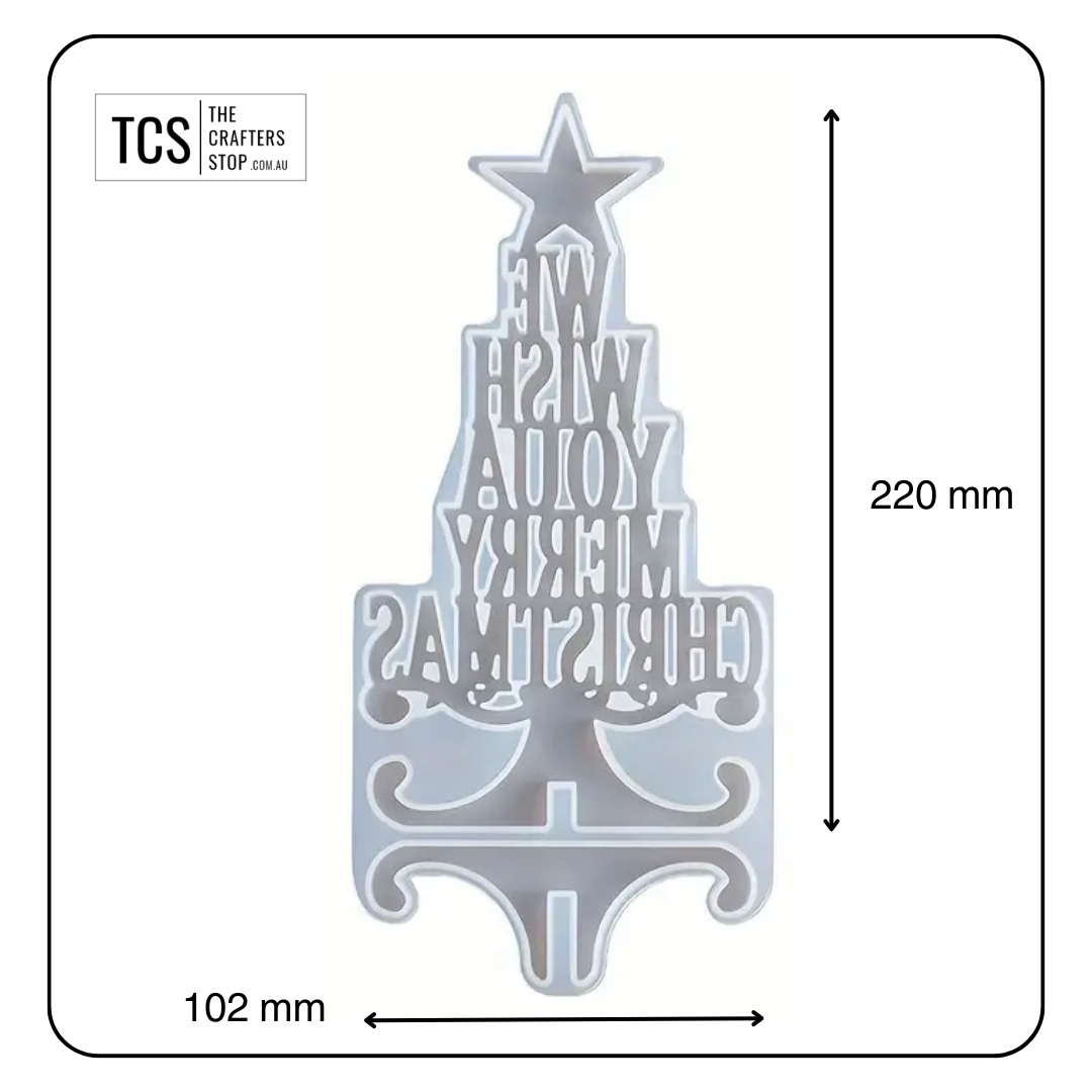 Resin Silicone Christmas Mould "We Wish You A Merry Christmas"