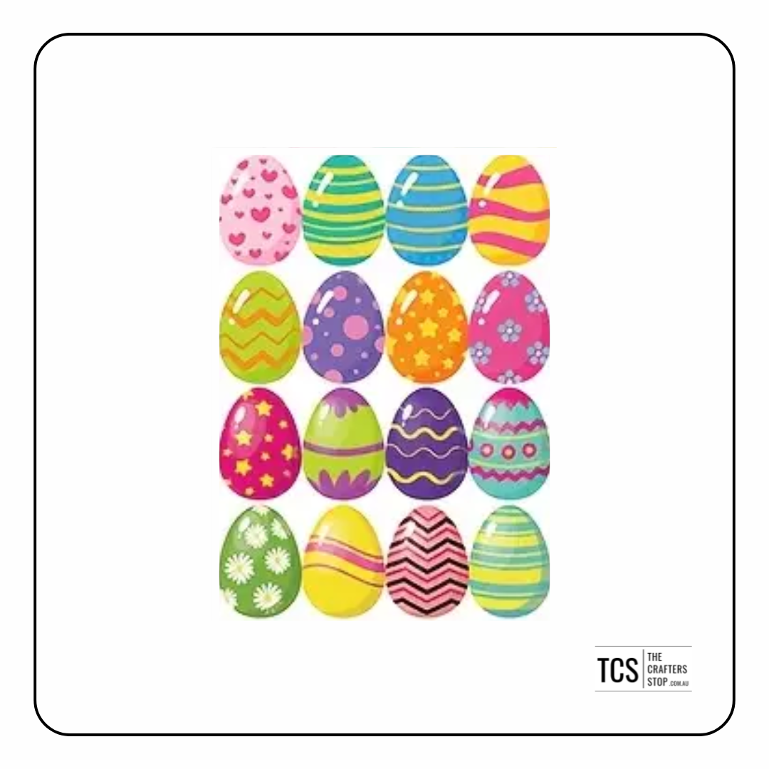 Easter Egg Sticker - 4 Sheets (64 Stickers in total)