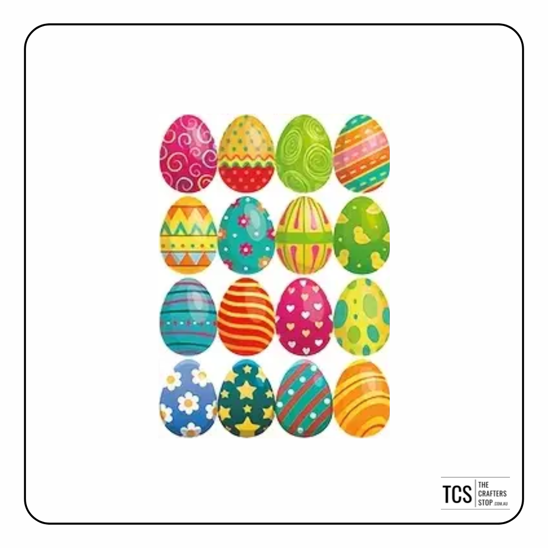 Easter Egg Sticker - 4 Sheets (64 Stickers in total)