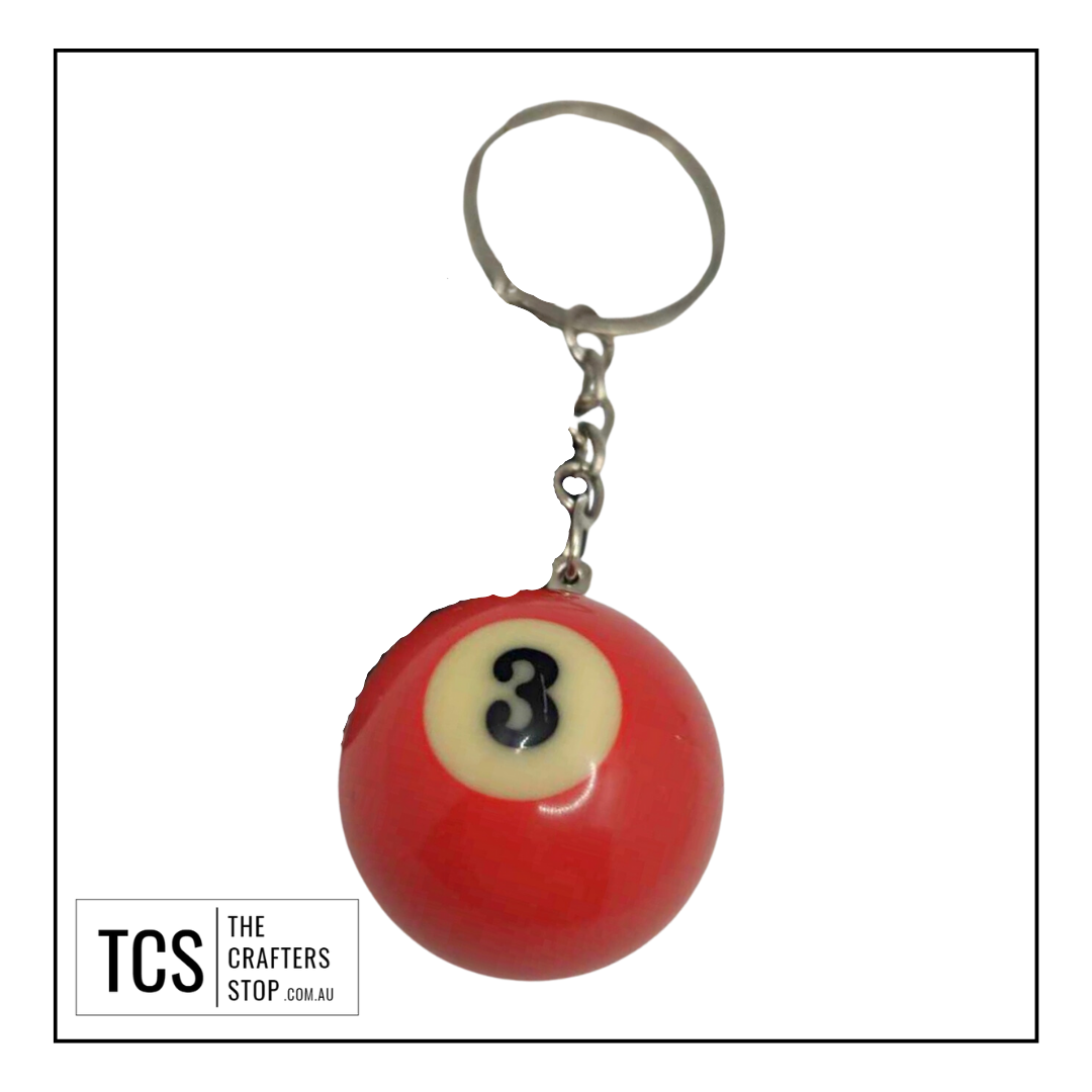 Eight Ball/Snooker Keyring (Fathers Day Gift)