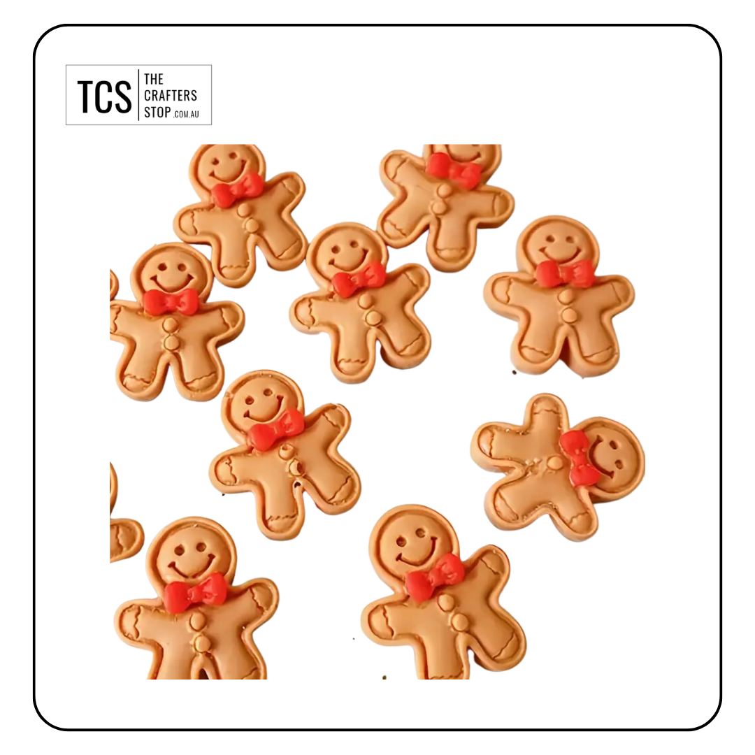 Christmas Resin Gingerbread Man Embellishments (X5 Pack)