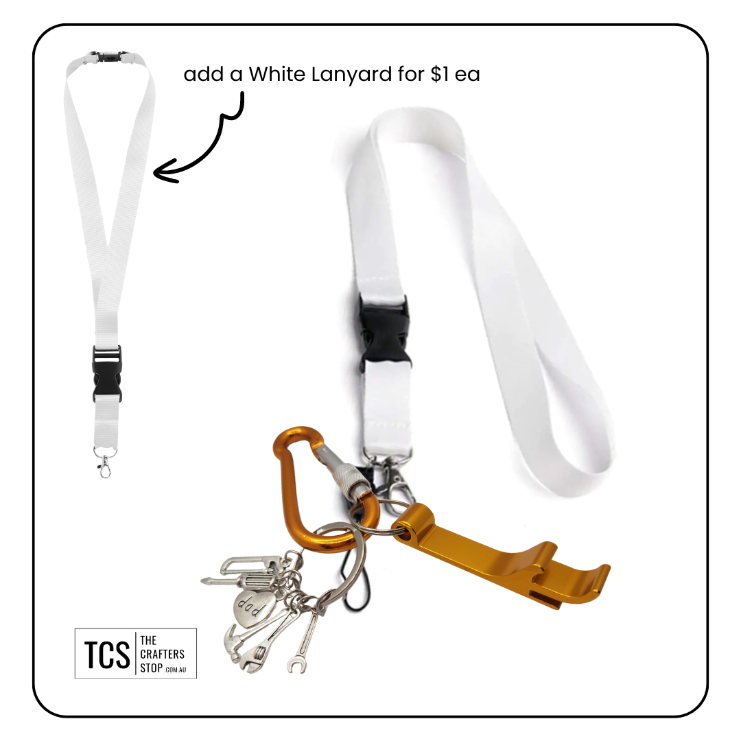 Tool Charm Keyring with Acrylic Blank and Carabiner (Father's Day)