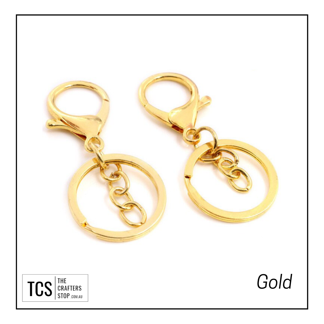 Keyring with Lobster Claw and Swivel Clasps