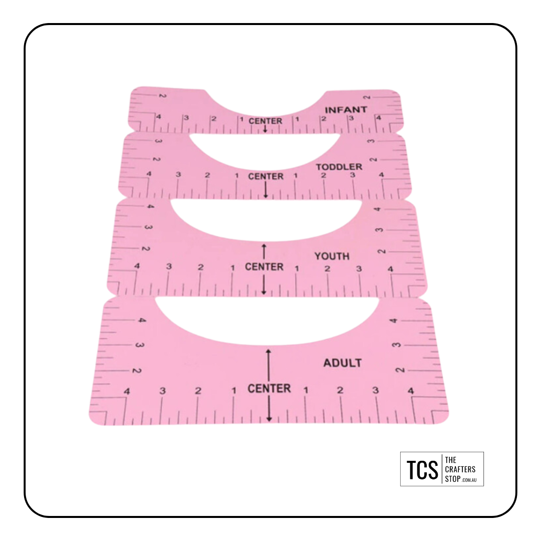 HTV T-Shirt Alignment Tool Set (4pcs) - 4 Colours available