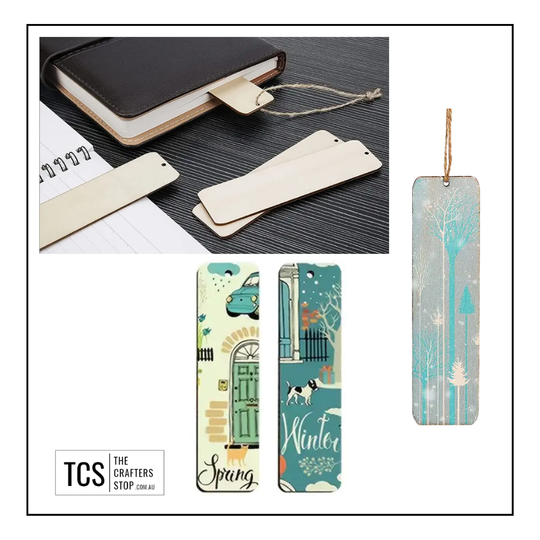 Wooden DIY Blank Rectangle Bookmark