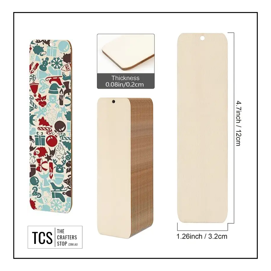 Wooden DIY Blank Rectangle Bookmark