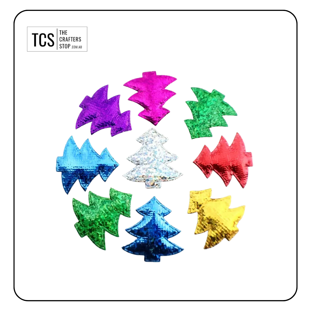 Shiny Fabric Christmas Tree Embellishments