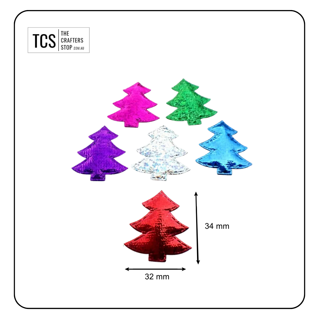 Shiny Fabric Christmas Tree Embellishments