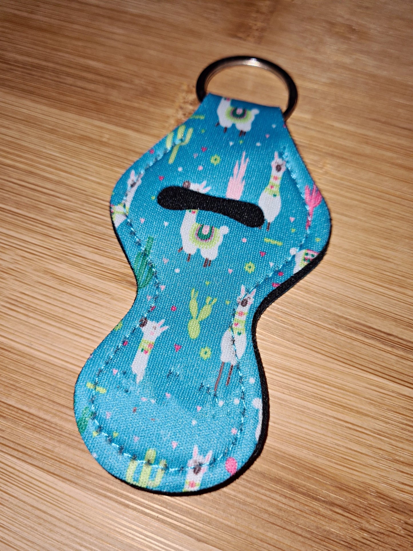 Neoprene Chap Stick or Lip Balm Holders with Keyring