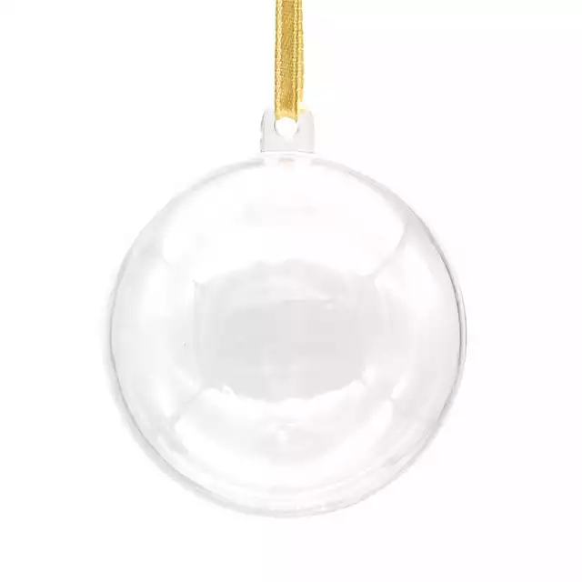 (5 Pack) 8cm Hollow 2pce Treat Christmas Bauble
