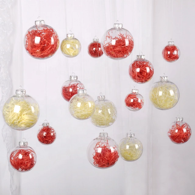 8cm Clear Christmas Baubles