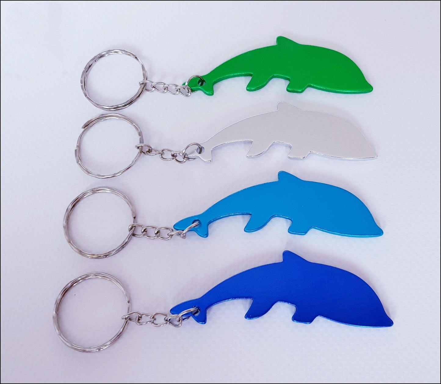 Aluminium Dolphin Bottle Opener Keyring