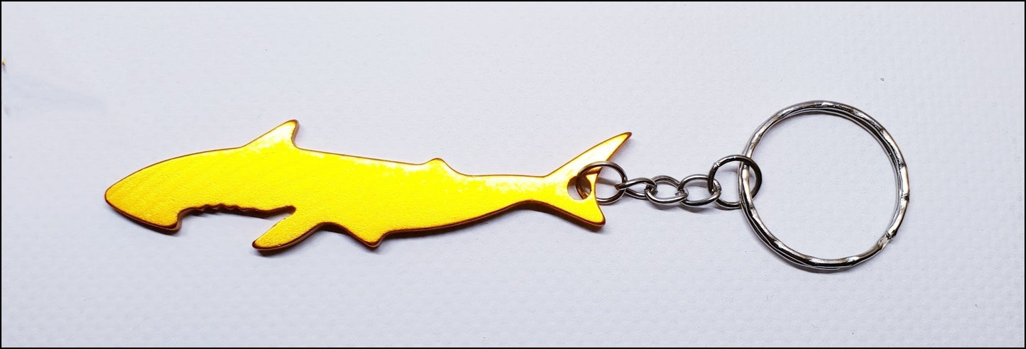 Aluminium Shark Bottle Opener Keyring
