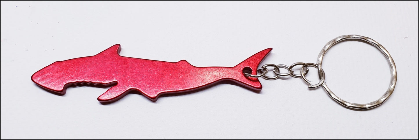 Aluminium Shark Bottle Opener Keyring