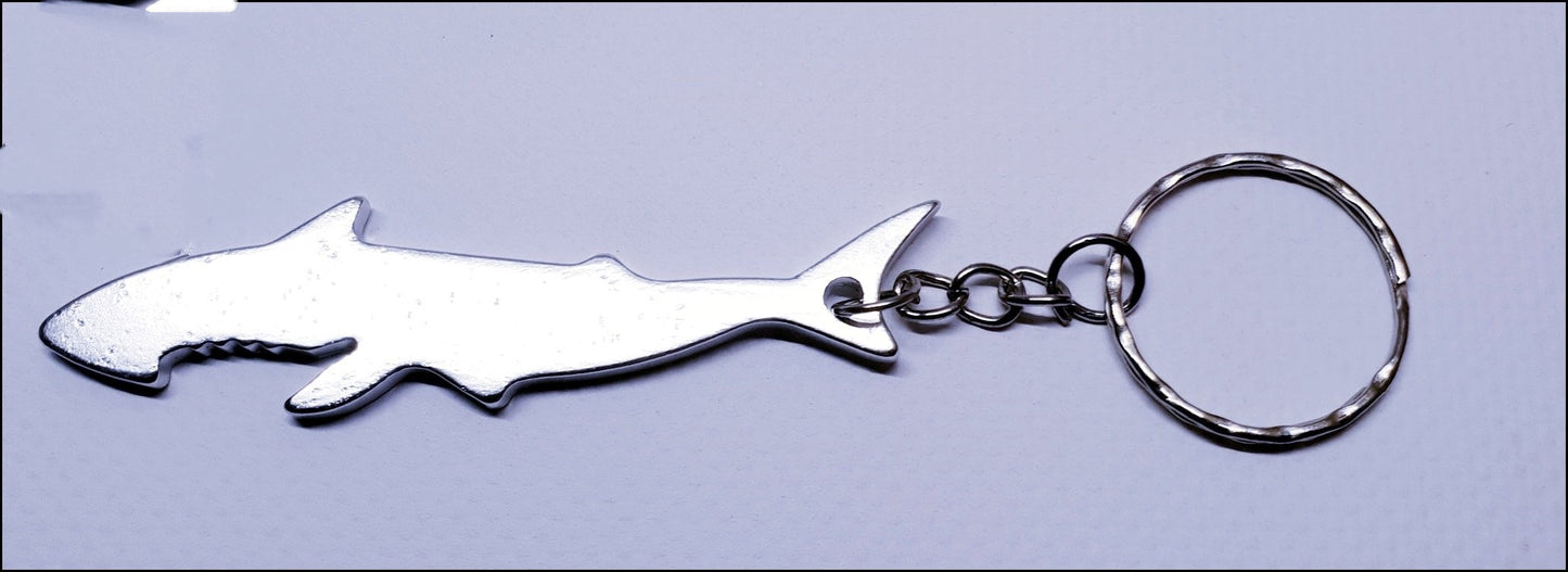 Aluminium Shark Bottle Opener Keyring