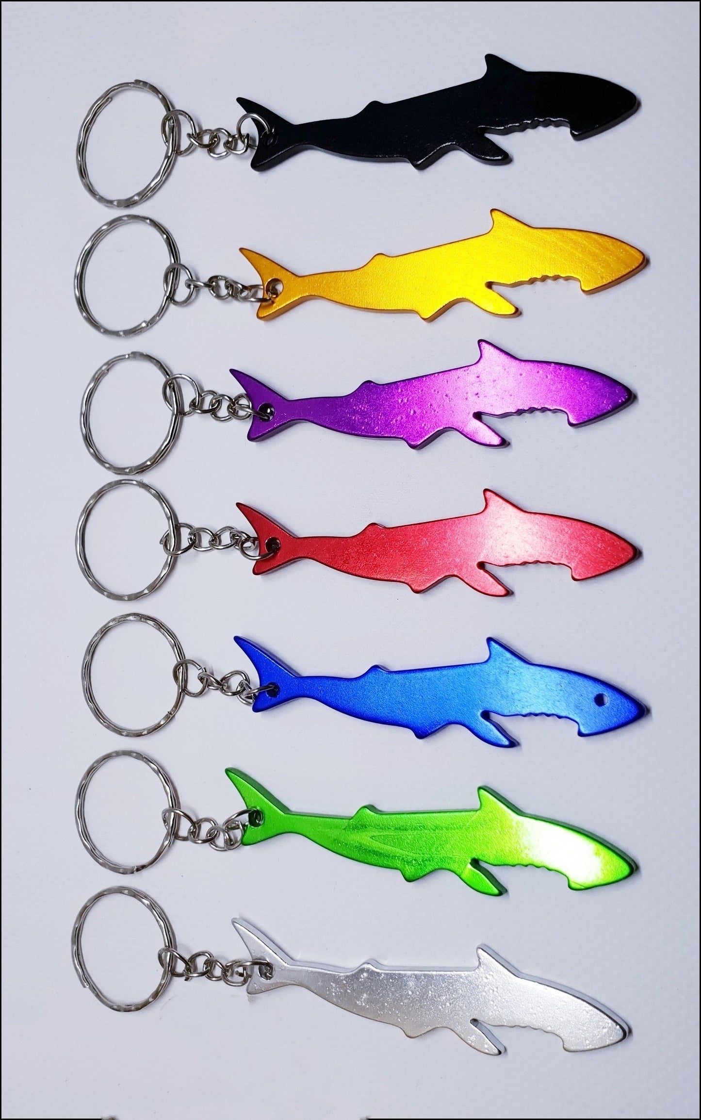 Aluminium Shark Bottle Opener Keyring