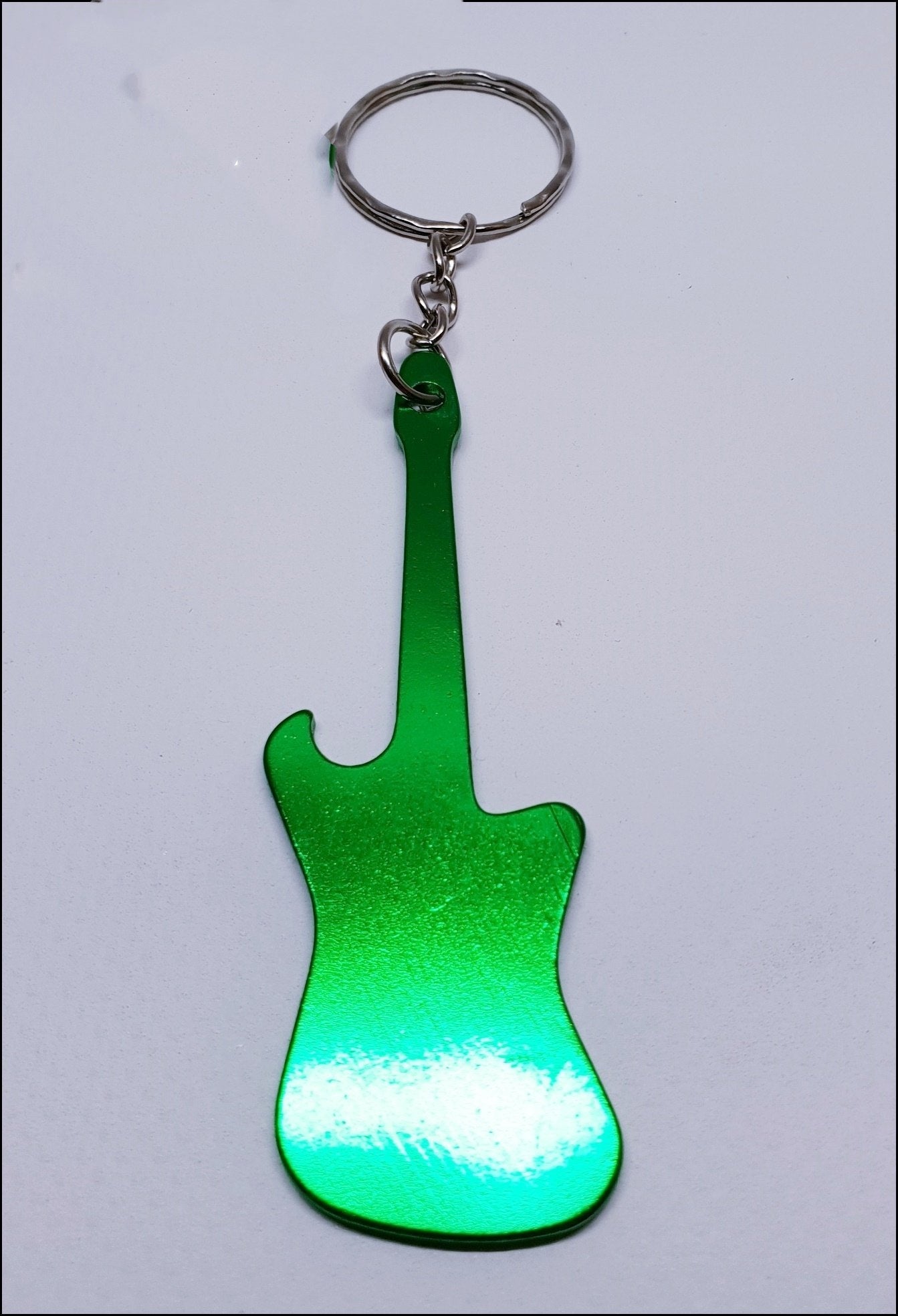 Aluminium Guitar Bottle Opener Keyring