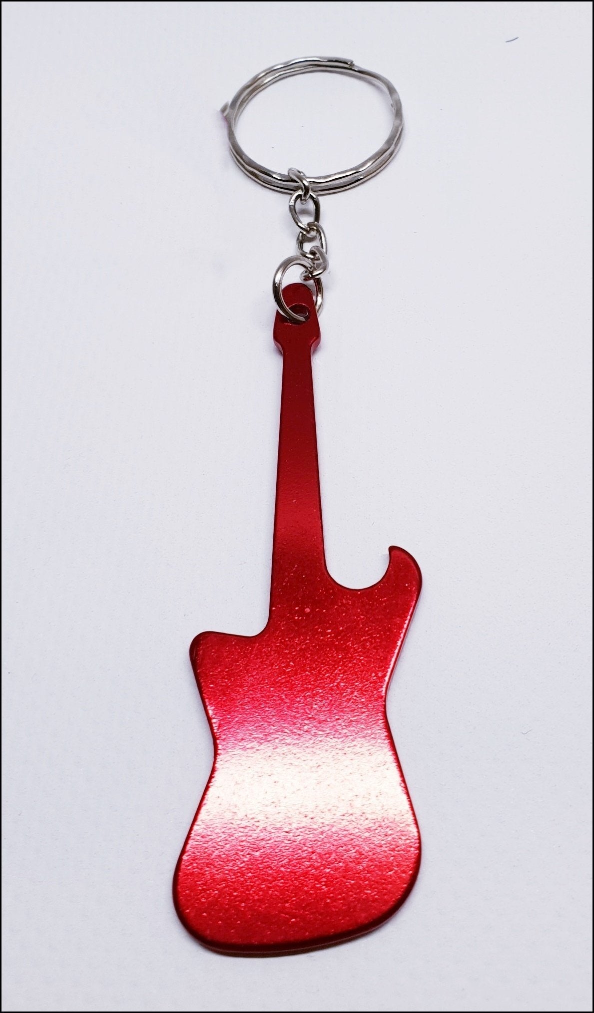 Aluminium Guitar Bottle Opener Keyring