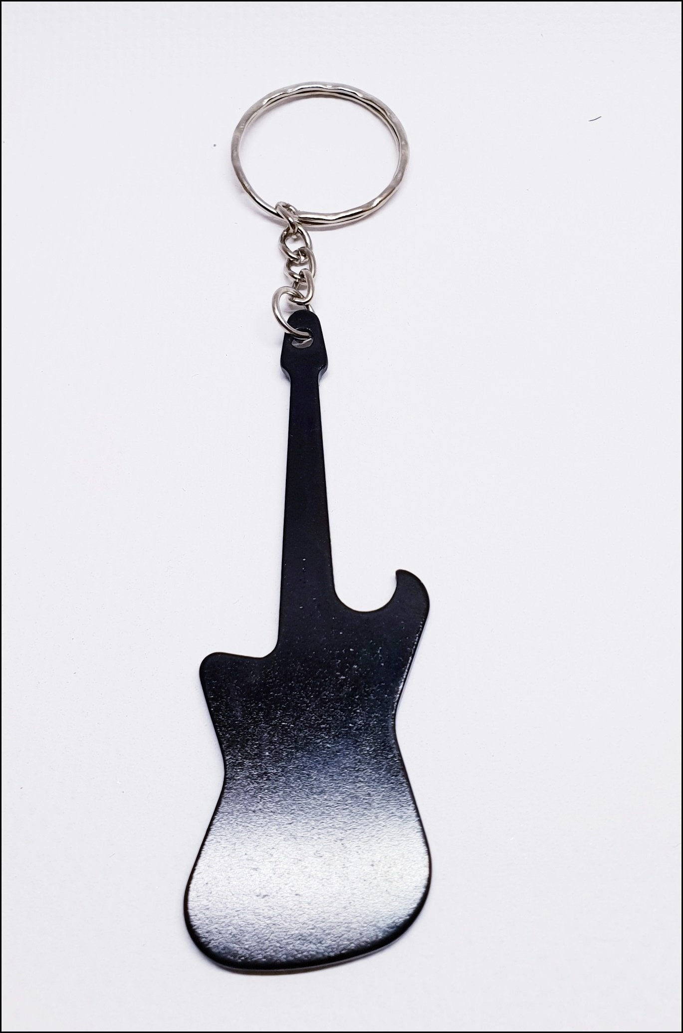 Aluminium Guitar Bottle Opener Keyring