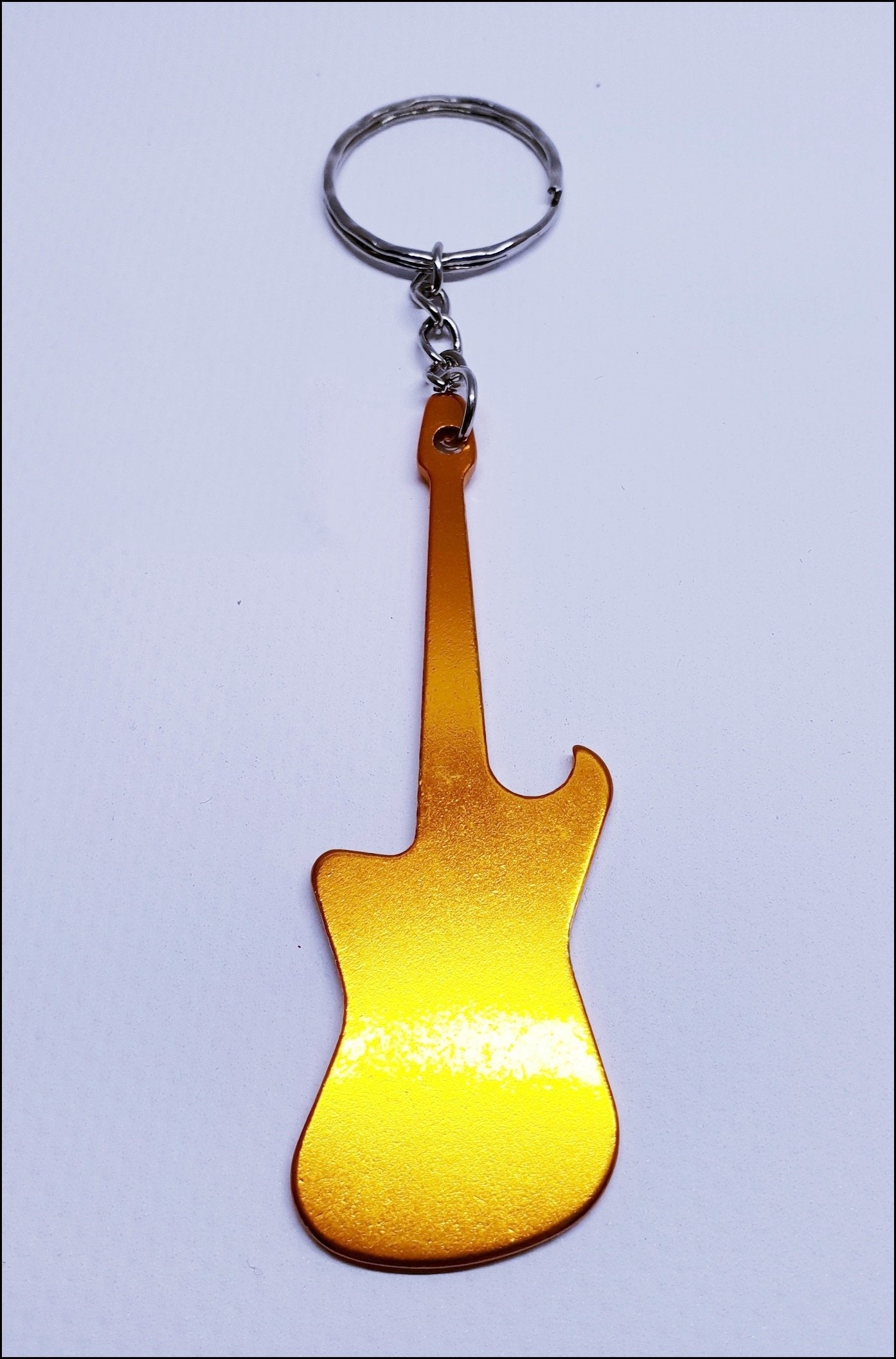 Aluminium Guitar Bottle Opener Keyring