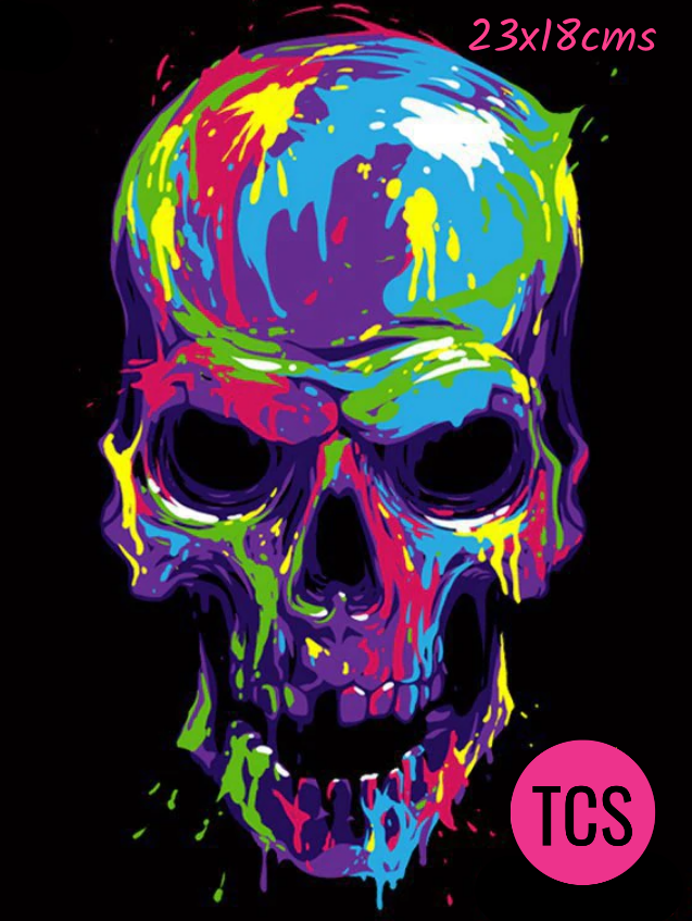 Decorative Skull Ready Made Iron On Transfers