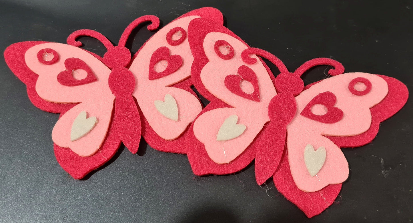3D Fabric Felt Butterflies (2 Pack)