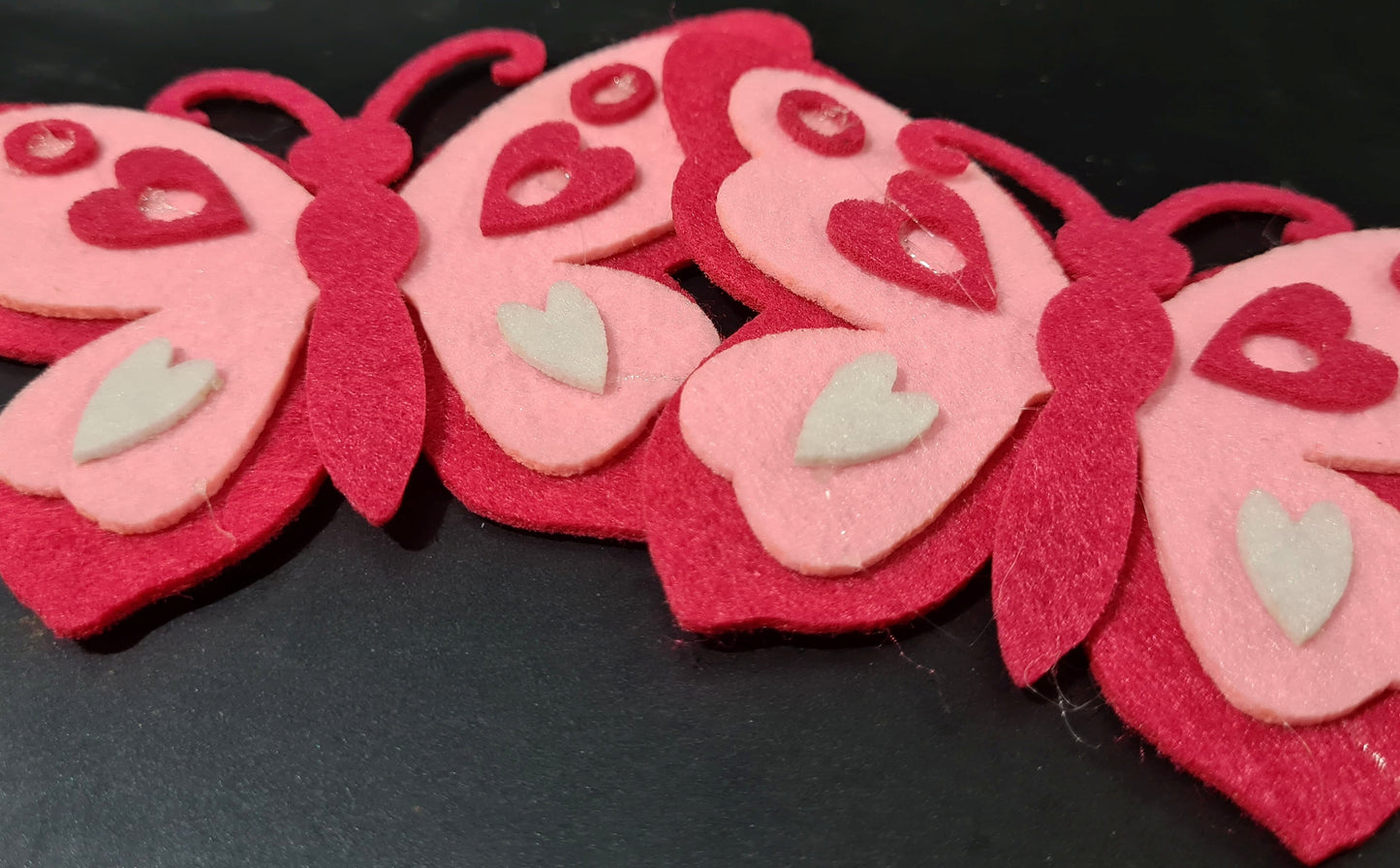 3D Fabric Felt Butterflies (2 Pack)