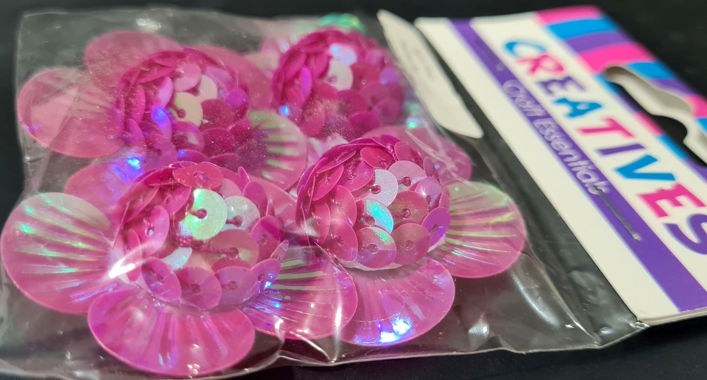 3D Sequin Flowers (4 Pack)
