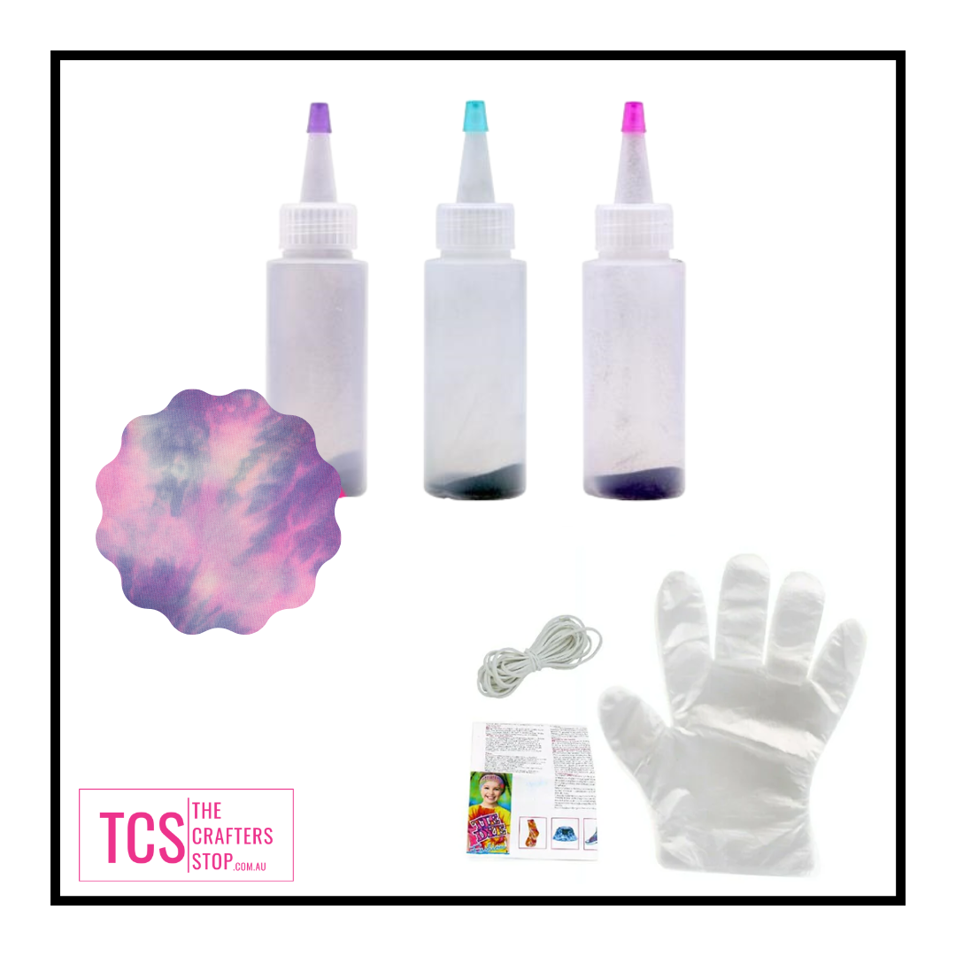Tie Dye Kit - 3 Colours (Purple/Teal/Fuchsia)