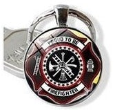 Metal/Glass Fire Fighter Keyring