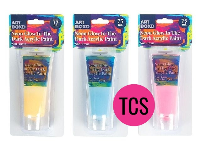 Art Box Neon Glow In The Dark Acrylic Paint