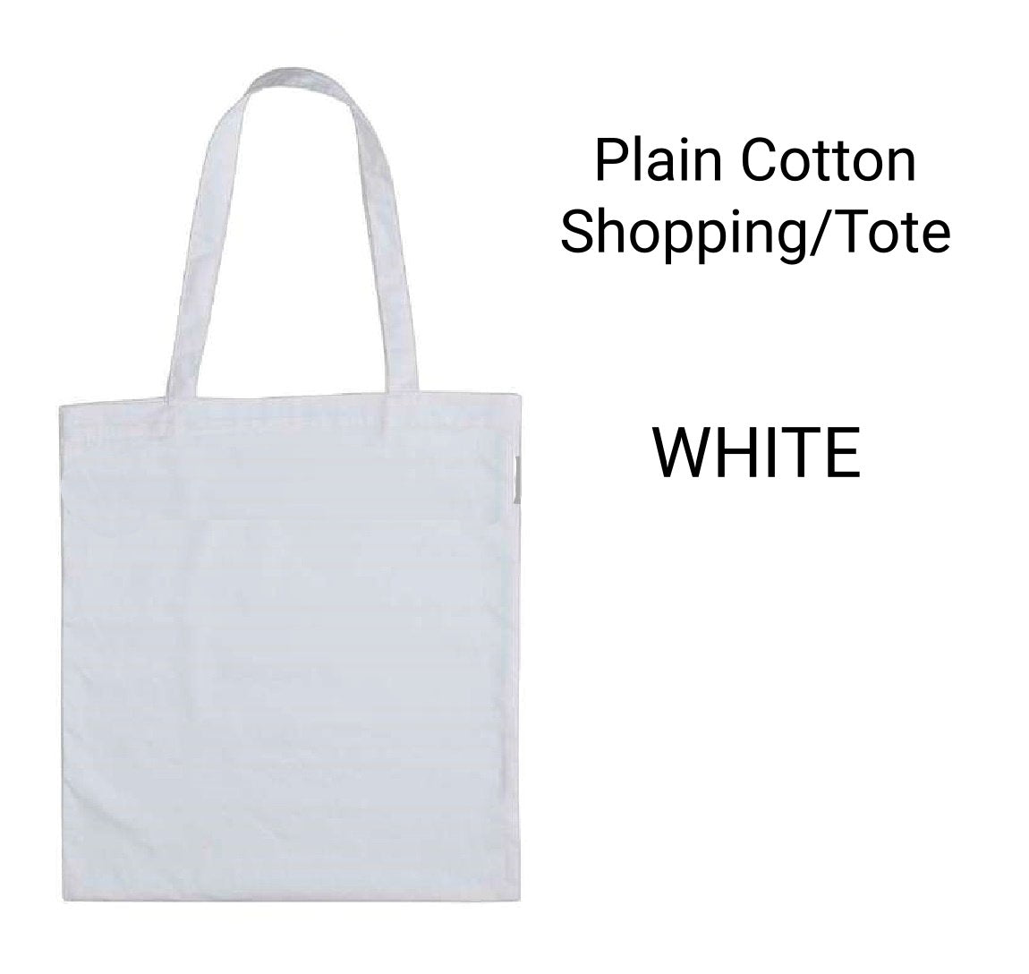Plain Cotton Shopping/Tote Bags - Different colours