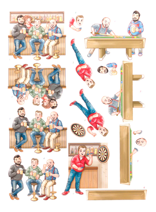 3D Diecut Pushout Embellishments - Multiple Designs