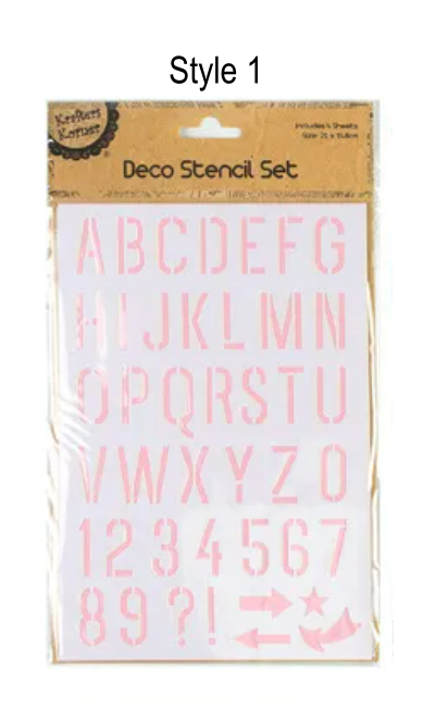 Deco Stencil Set - 3 Designs